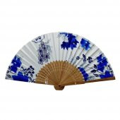 Japon Bambu Kumaş Yelpaze Çanta Boy Stant Hediyeli No.53 - 1