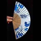 Japon Bambu Kumaş Yelpaze Çanta Boy Stant Hediyeli No.53 - 3
