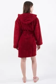 Comfy | Kapşonlu Wellsoft Peluş Bornoz Sabahlık | Robdeşambr Kadın Bornoz - 6