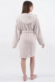 Comfy | Kapşonlu Wellsoft Peluş Bornoz Sabahlık | Robdeşambr Kadın Bornoz - 2