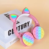 KNY CXT-950 RGB Kedi Kulaklı Kulak Üstü Bluetoothlu Kulaklık Yeşil - 3