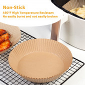 Xl Modeller Için Airfryer Pişirme Kağıdı Fritöz Yağlı Kağıt 50 Adet Çift Taraflı Yağlı Kağıt 16cm - 6