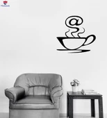 Kahve Barları Duvar Sticker Kahve Wi Fi Serbest Bölge E-posta Süresi Restoran Cafe Logo Benzersiz Hediyelik - 1