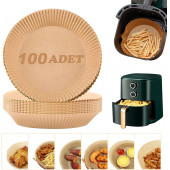Xl Modeller Için Airfryer Pişirme Kağıdı Fritöz Yağlı Kağıt 100 Adet Çift Taraflı Yağlı Kağıt 16cm - 1