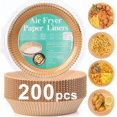 Xl Modeller Için Airfryer Pişirme Kağıdı Fritöz Yağlı Kağıt 200 Adet Çift Taraflı Yağlı Kağıt 16cm - 1