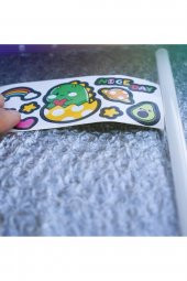 Büyük Boy 1,2 Litre Mor Ayıcık Motivasyon Matarası Motivasyon Plastik Su Şişesi-sticker Hediyeli - 4
