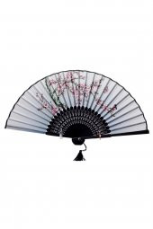 Japon Bambu Kumaş Yelpaze Çanta Boy Stant Hediyeli No.71 - 5