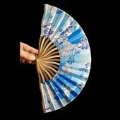 Japon Bambu Kumaş Yelpaze Çanta Boy Stant Hediyeli No.72 - 2