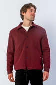 Erkek Regular Fit Çıt Çıtlı Gömlek Yaka Cepli Kışlık Astarlı Kaşe Mont - 9
