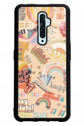 Spoyi Oppo Reno 2z Vintage Sticker Tasarımlı Glossy Telefon Kılıfı - 1