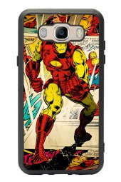 Spoyi Samsung J7 (2016) Iron Man Demir Adam Tasarımlı Glossy Telefon Kılıfı - 1