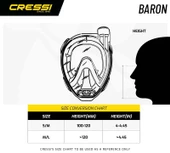 Cressi Baron Tam Yüz Maskesi  CLEAR-BLUE S - M - 7