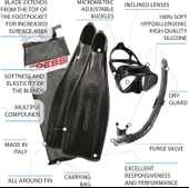 Cressi Pro Star Palet Maske Şnorkel Seti  BLACK NO:41-42 - 3