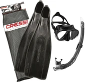 Cressi Pro Star Palet Maske Şnorkel Seti  BLACK NO:41-42 - 9