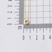 G Harfi 14 Ayar Altın Taşsız Minimal Harf Kolye - 5