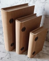 Hobi Adn 90203 Kitap Kutu 3'LÜ Set Ahşap MDF HAM Ankara Siteler Ürünü El Yapım - 7