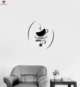 Duvar Sticker Bir Fincan Çay Kahvehane Sıcak Içecekler Mutfak Cafe Kahve Barlar Sticker Benzersiz Hediyelik - 1