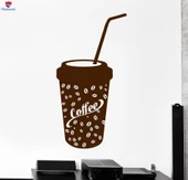 Kahve Barları Duvar Sticker Kağıt Kahve Cam Ev Dekor Çıkartmaları Eşsiz Hediyelik - 1