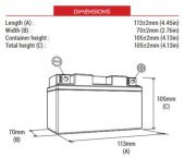 BS BATTERY BTZ6S / BTX5L (SLA) HONDA DIO AKU Honda DIO Motosiklet Aküsü SLA Tipi thumbnail 2