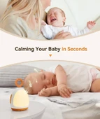 Dreamegg Beyaz Gürültü Makinesi - 8 Rahatlatıcı Ses - Turuncu - 4