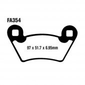 EBC FA354R POLARIS SPORTSMAN 325 , RANGER 500/700/800/1000 SINTER ARKA FREN BALATA - 1