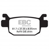 EBC SFAC415 HONDA SH125/150/300 , FORZA 300 13-21 CARBON ARKA FREN BALATASI thumbnail 1