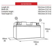 BS BATTERY BT9B-4 (SLA) Motosiklet Aküsü SLA Tipi - 2