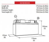 BS BATTERY BTX20L-BS Motosiklet Aküsü thumbnail 1