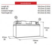 BS BATTERY BTX16-BS Motosiklet Aküsü thumbnail 2