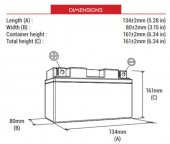 BS BATTERY BB12AL-A2 (SLA) Motosiklet Aküsü SLA Tipi thumbnail 2