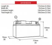 BS BATTERY BTZ8V (SLA) Motosiklet Aküsü SLA Tipi thumbnail 2