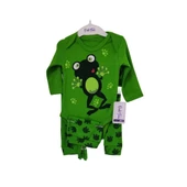 POLİ FONİ KURBAĞA BASKILI ERKEK BEBEK TAKIM - 1