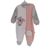 BURBER KİDS WEAR FİTİLLİ KIZ BEBEK TULUM - 3