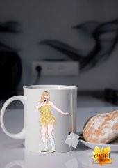 Taylor Swift Temalı Yazılı Özel Tasarım Baskılı Kupa Bardak Hediye Çay-Kahve Bardağı Swiftie Müzik - 1