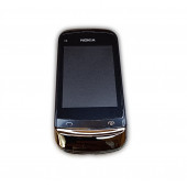 Nokia C2-02 Kasa Kapak Tuş Takımı C2-02 Uyumlu Siyah Renk Orta Kasa Ön Kapak Arka Kapak Tuş Takımı - 4