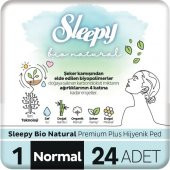 Sleepy Bio Natural Premium Plus Hijyenik Ped Normal 24 Adet Ped - 1