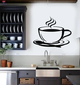 Kahve Barları Duvar Sticker Fincan Kahve Evi Orijinal Tat Cafe Mutfak Çıkartmaları - 1