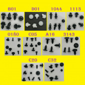 YATE10 100 Adet 10 Tür Universal Döşeme Klipsi - 1