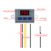 YATE10 W3002 12V 10A Dijital Termostat Kuluçka Makinalarına Uygun Hassas - 4