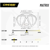 Cressi Matrix Dalış Maskesi  BLACK-RED - 4
