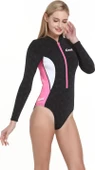 Cressi Termico Lady Shorty Uzun Kol Yüzücü Elbisesi  BLACK / PINK / WHITE 2MM - NO:5 / XL - 5
