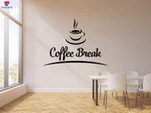 Kahve Barları Duvar Sticker Kahve Mola Odası Kafe ve İçecek Bardağı Çıkartmaları - 1