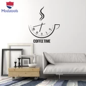 Kahve Barları Duvar Sticker Kahve Saati Mola Odası Soyut Saat Ofis Çıkartmaları - 1