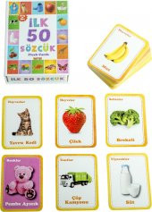 İlk 50 Sözcük Kart Bebekler İçin Öğrenme Konuşma Yardımcı Flash Cards - 2