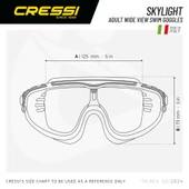 Cressi Skylight Deniz Gözlüğü  BLACK-WHITE-BLACK - 9