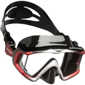 Cressi Liberty Triside Dalış Maskesi  BLACK - RED - SILVER - 1
