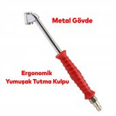 Hortum Giriş Kompresör Teker Tekerlek Sibop Lastik Şişirme Hava Basma Jak Jakı Sök Tak Aparat - 5