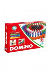100 Parça Renkli Ahşap Domino Seti  Domino Oyunu Motor Beceri Geliştirici - 1