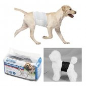 Erkek Köpek Alt Bağlama Çiş Bezi Siyah 12li Medium - 1