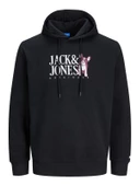 JACK JONES Köpek Desenli Kapüşonlu Erkek Sweatshirt 12244219 thumbnail 7